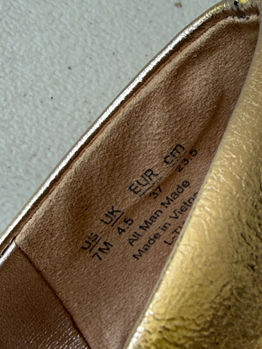 Franco Sarto Women’s Tiari Metallic Rose Gold Square Toe Gold Chain Flats 7 - Picture 11 of 17